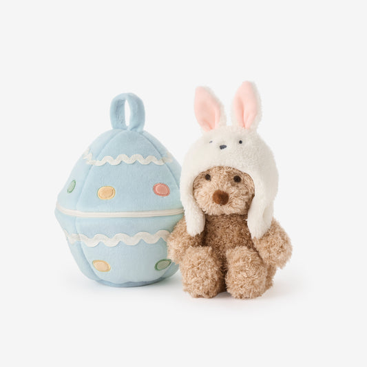 Easter Egg Bear with Bunny Hat
