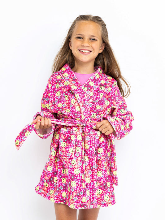 Spring Flower Plush Robe