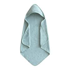 Organic Cotton Bath Mitt 2-Pack and Organic Cotton Baby Hooded Towel