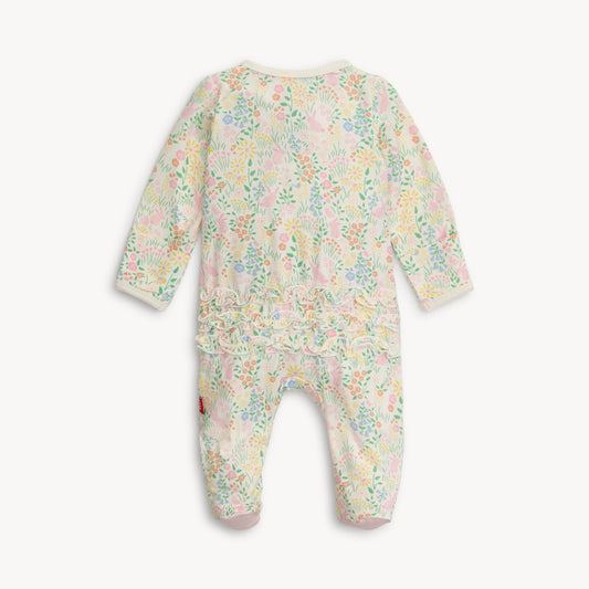 Hoppy Garden Modal Footie with Ruffle