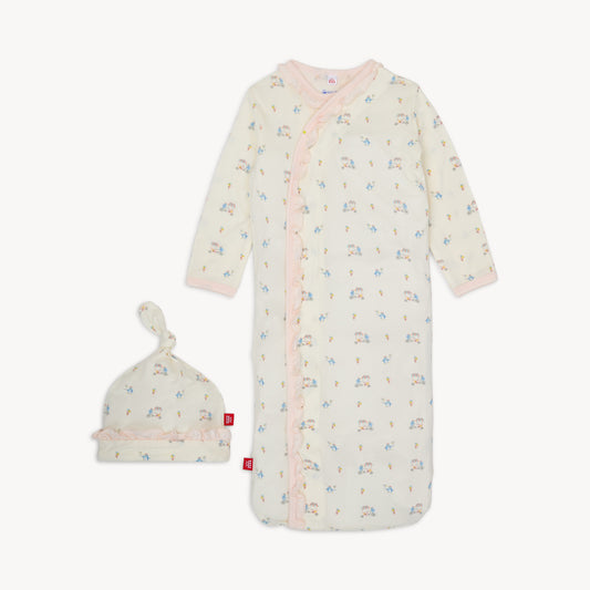 PENGUIN PINTS MODAL GOWN+HAT SET W/ RUFF