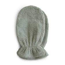 Organic Cotton Bath Mitt 2-Pack and Organic Cotton Baby Hooded Towel