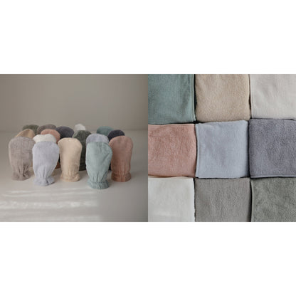 Organic Cotton Bath Mitt 2-Pack and Organic Cotton Baby Hooded Towel